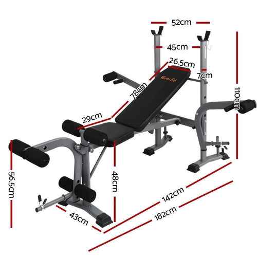 Banco de musculación Everfit 8 en 1 ajustable