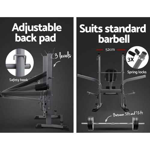 Banco de musculación Everfit 8 en 1 ajustable
