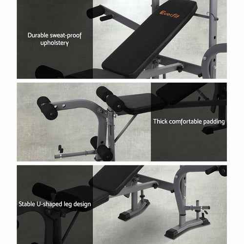 Banco de musculación Everfit 7 en 1 con extensión de piernas