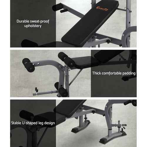 Banco de musculación Everfit 8 en 1 ajustable