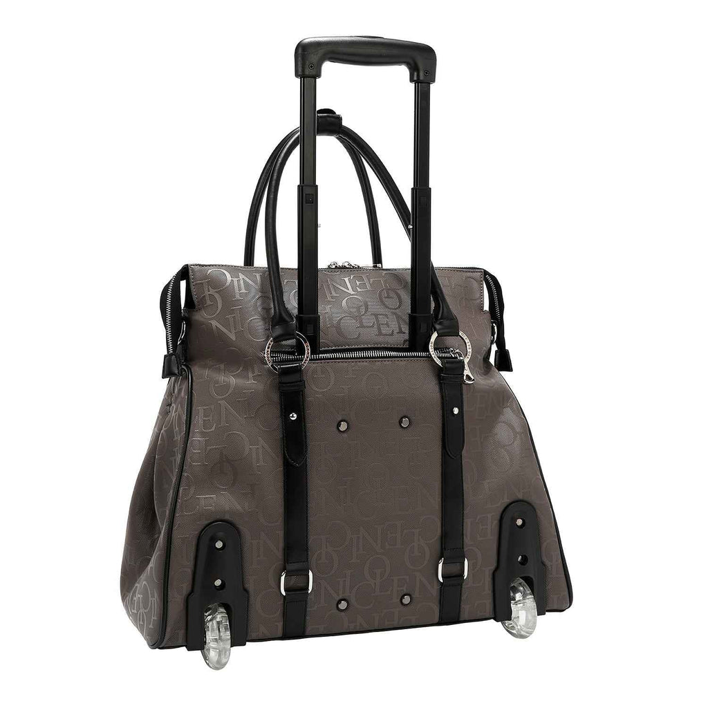 BOLSO CON RUEDAS MONOGRAMA (GRIS OSCURO)