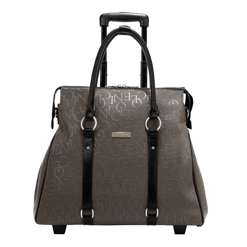 BOLSO CON RUEDAS MONOGRAMA (GRIS OSCURO)