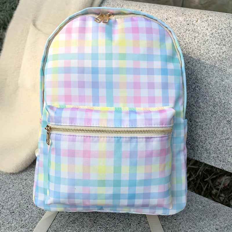 In stock waterproof backpack casual schoolbag large capacity high quality simple backpack school nylon storage bag