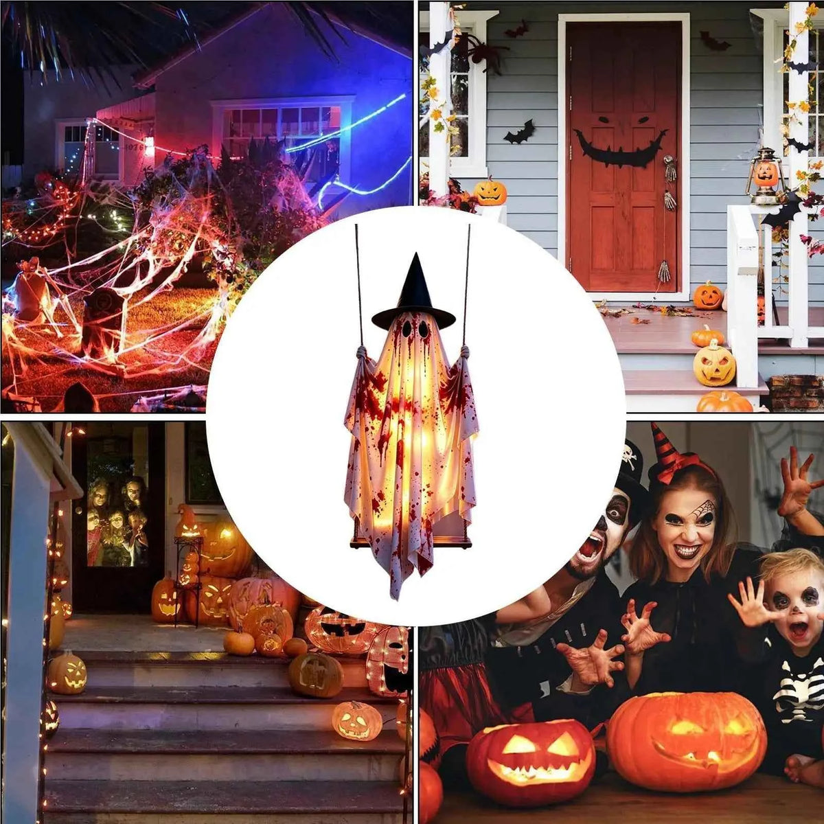 Fantasma Colgante de Halloween – Decoración para Jardín y Exterior