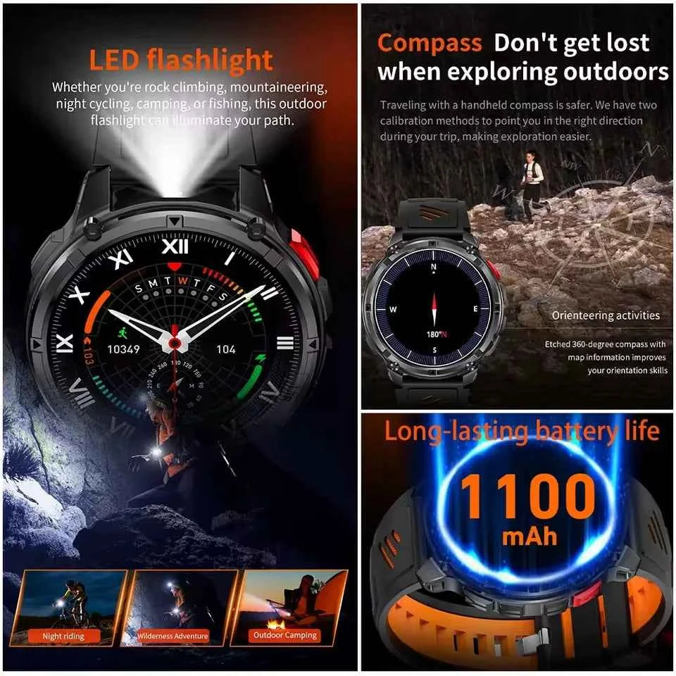 Smartwatch T-Rex 3 Pro Ultra – Edición Militar 1100mAh