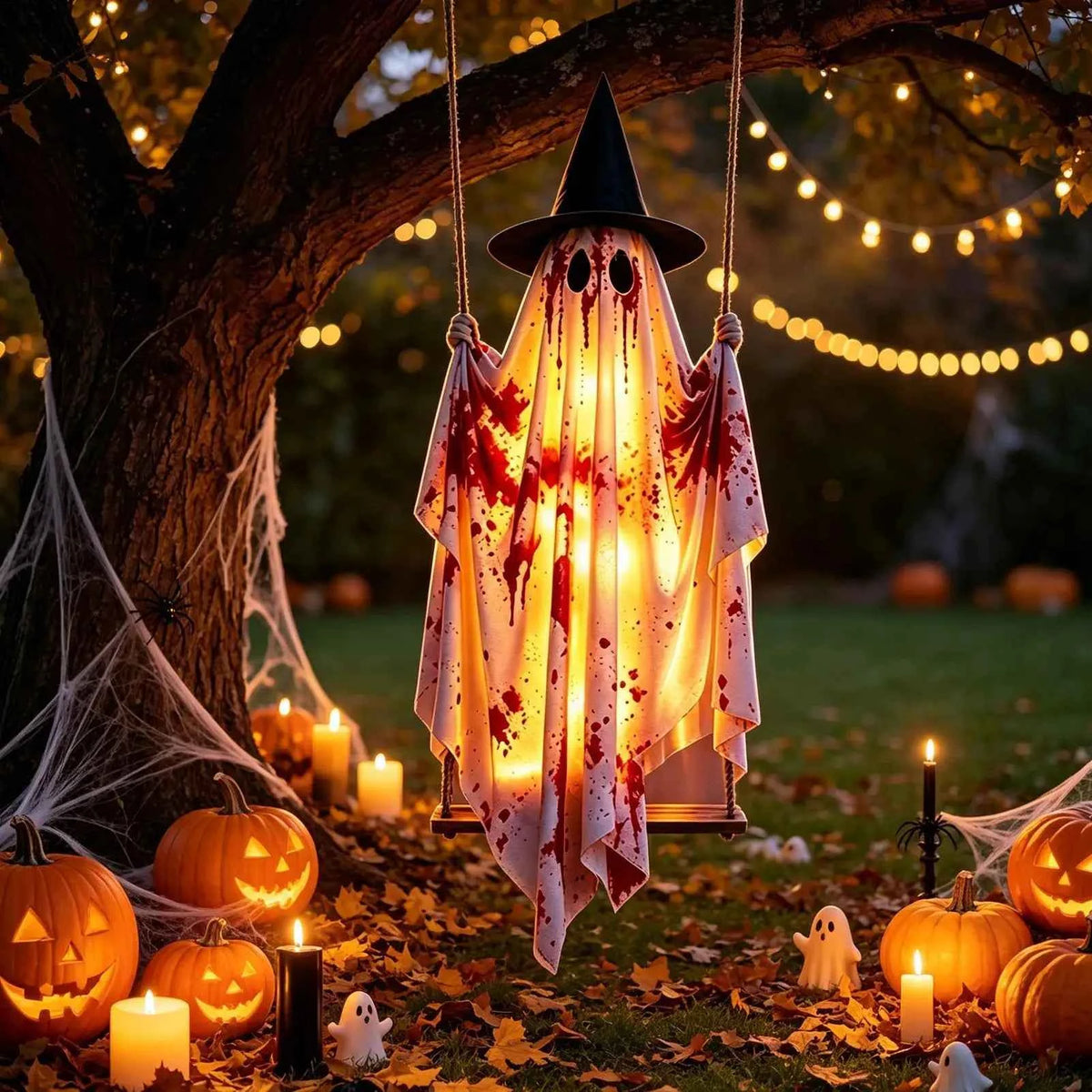 Fantasma Colgante de Halloween – Decoración para Jardín y Exterior