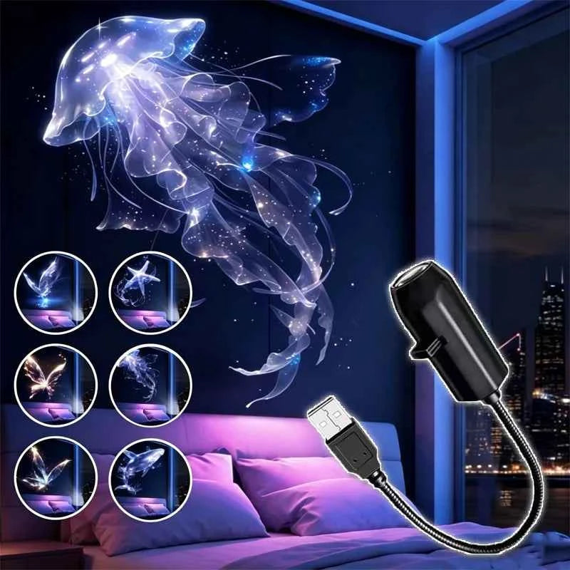 Lámpara proyector de galaxias 2 en 1 USB, luz nocturna de cielo estrellado con diapositivas HD