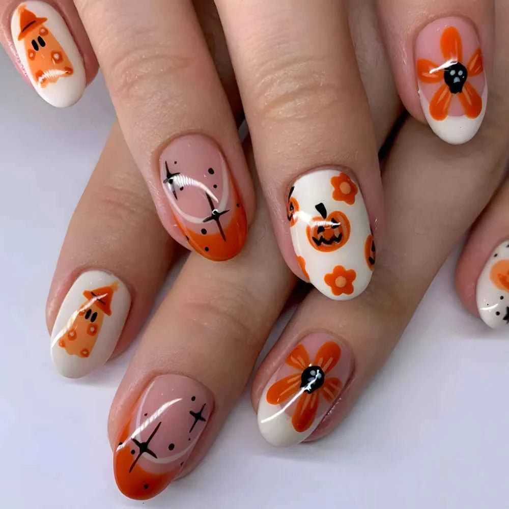 Uñas Postizas de Halloween – 24 Piezas