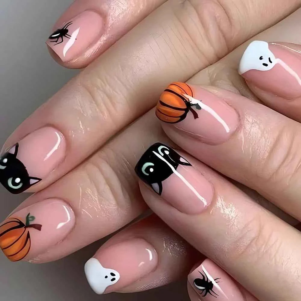 Uñas Postizas de Halloween – 24 Piezas