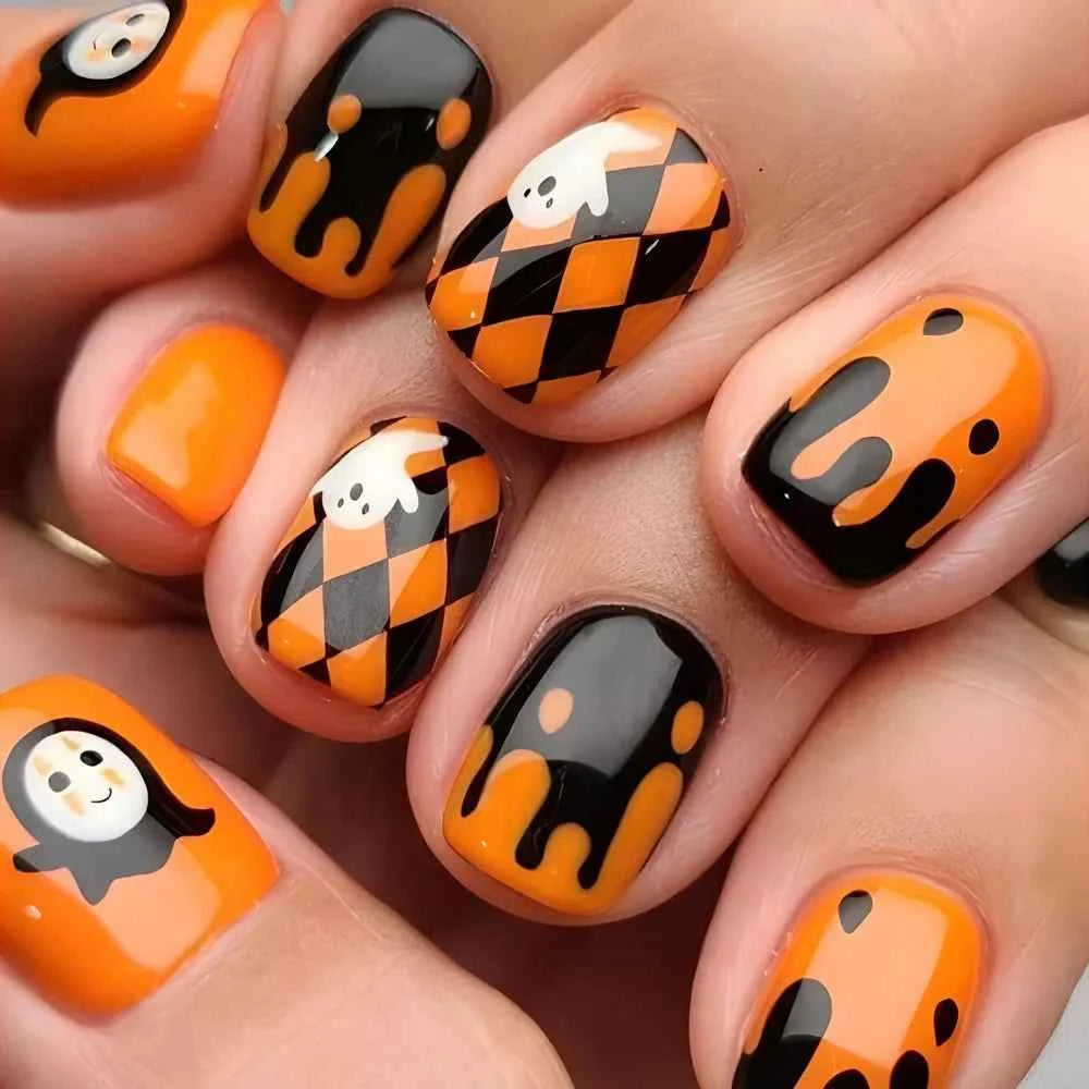 Uñas Postizas de Halloween – 24 Piezas