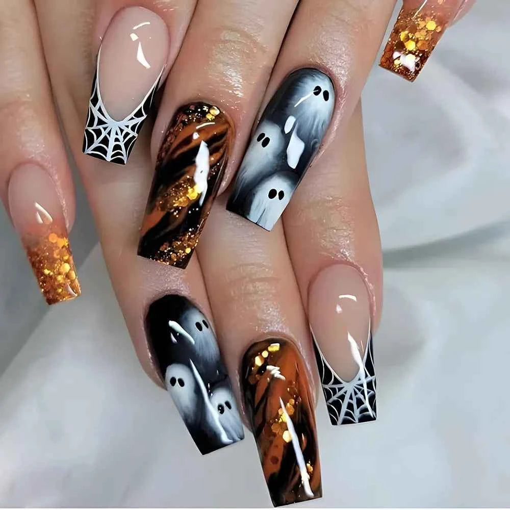 Uñas Postizas de Halloween – 24 Piezas