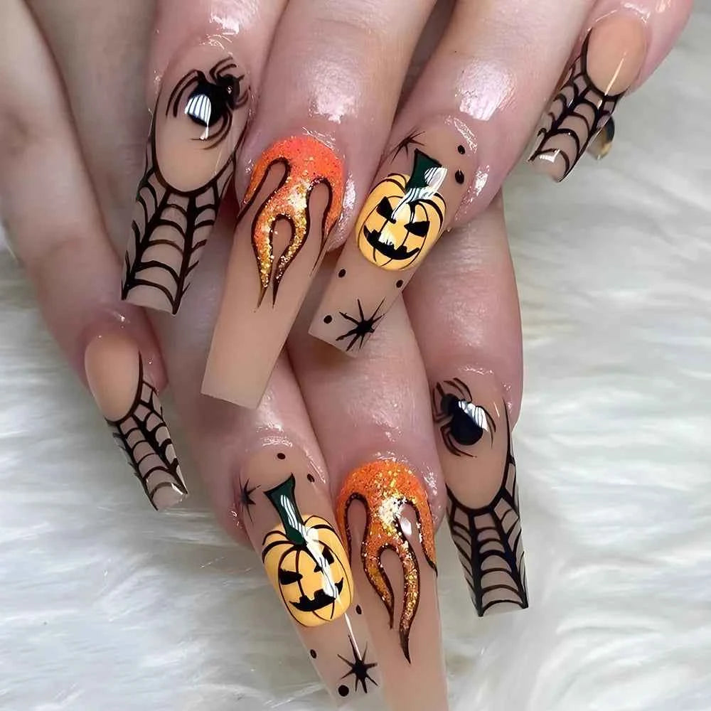 Uñas Postizas de Halloween – 24 Piezas