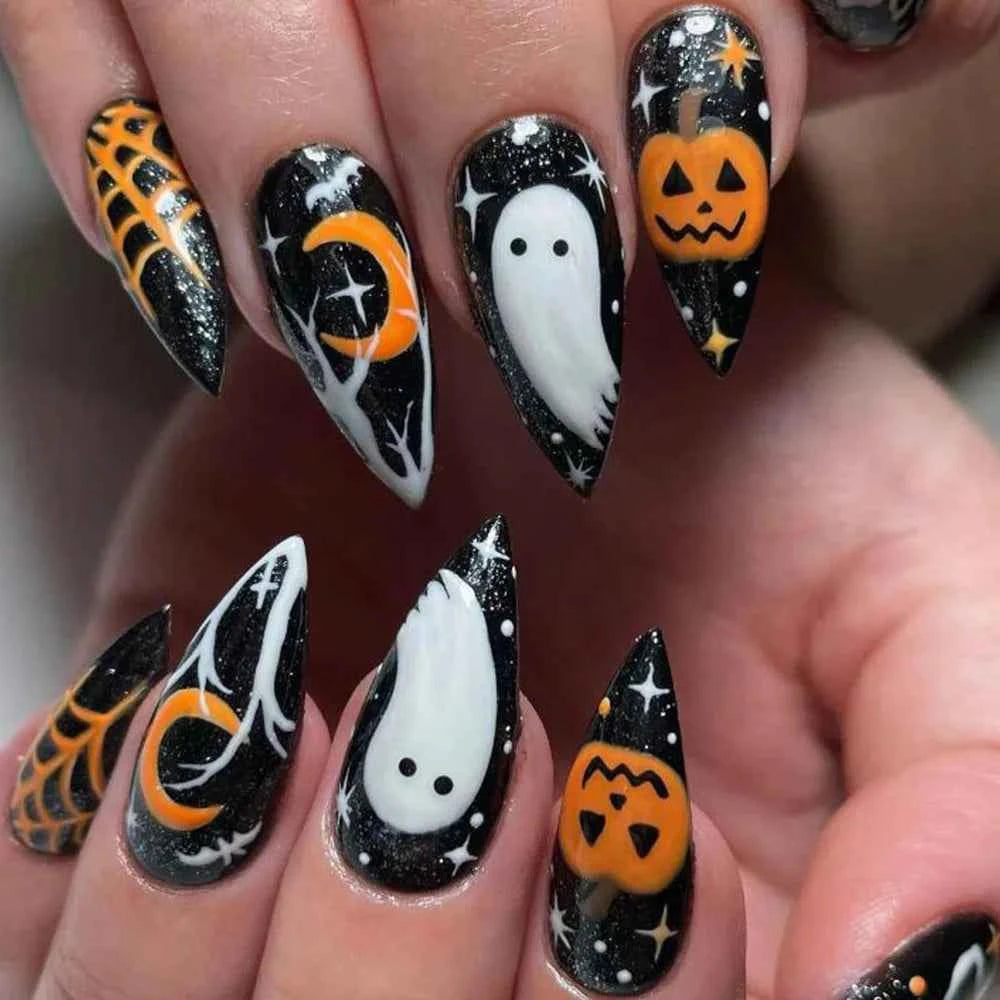 Uñas Postizas de Halloween – 24 Piezas