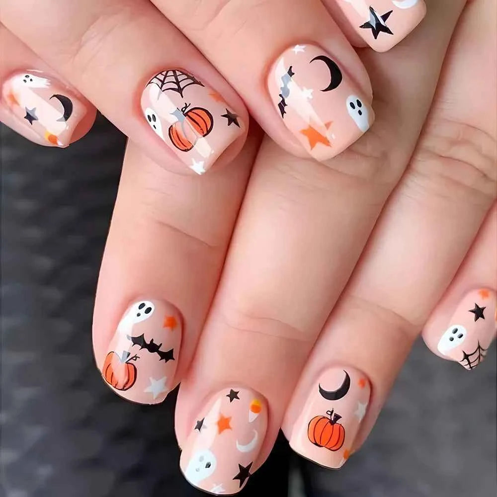 Uñas Postizas de Halloween – 24 Piezas