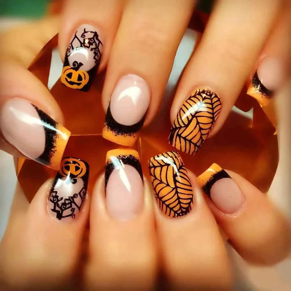 Uñas Postizas de Halloween – 24 Piezas