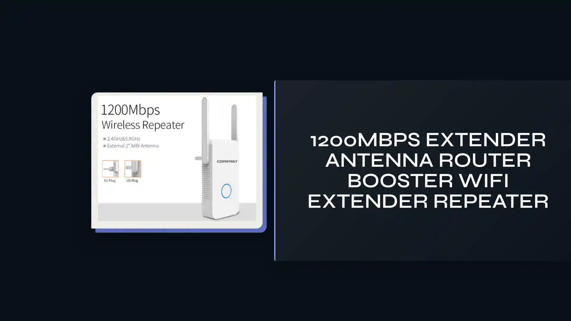 1200Mbps Extender Antenna Router Booster WiFi Extender Repeater by@Outfy